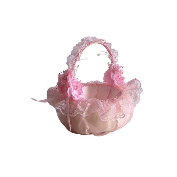 Flower Girl Basket in Pink or Purple