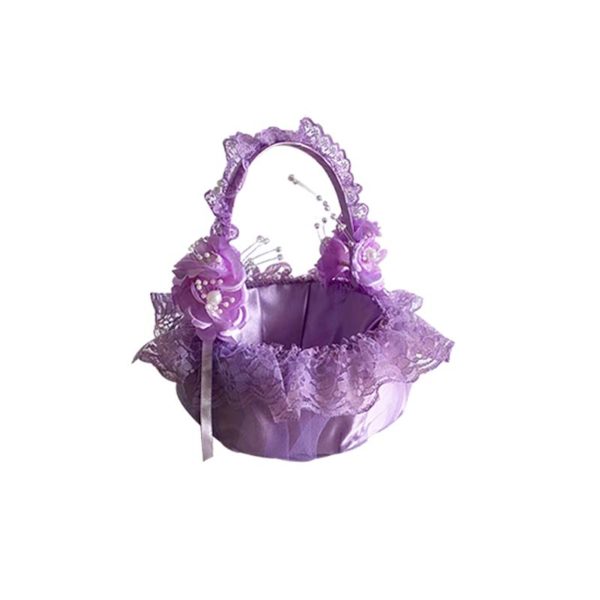 Flower Girl Basket in Pink or Purple