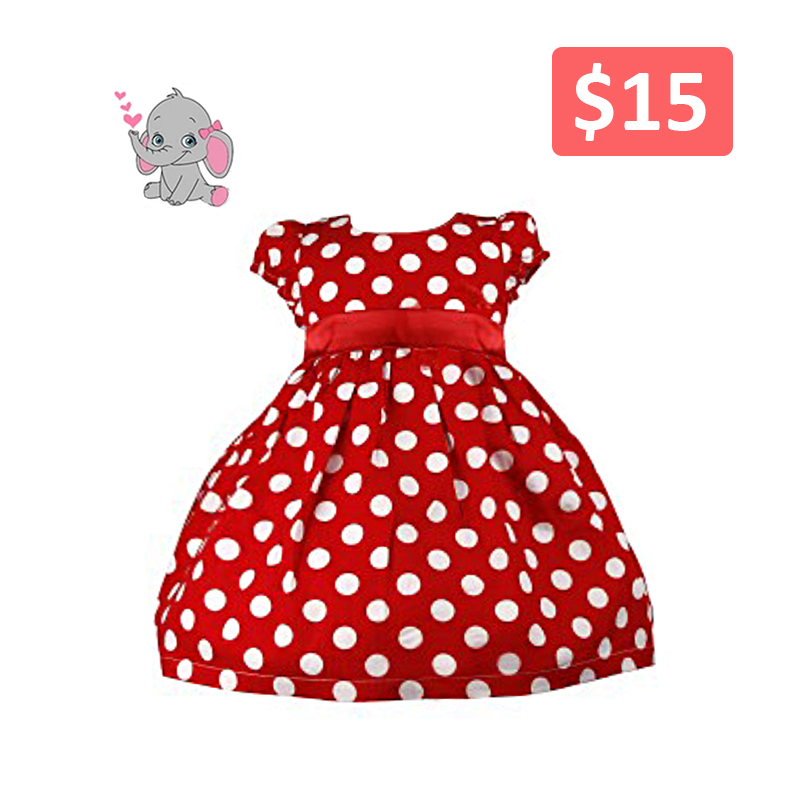 polka dots baby frocks