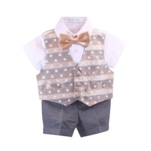 Boys 4pcs Shorts Suit Copper 000-6Yrs