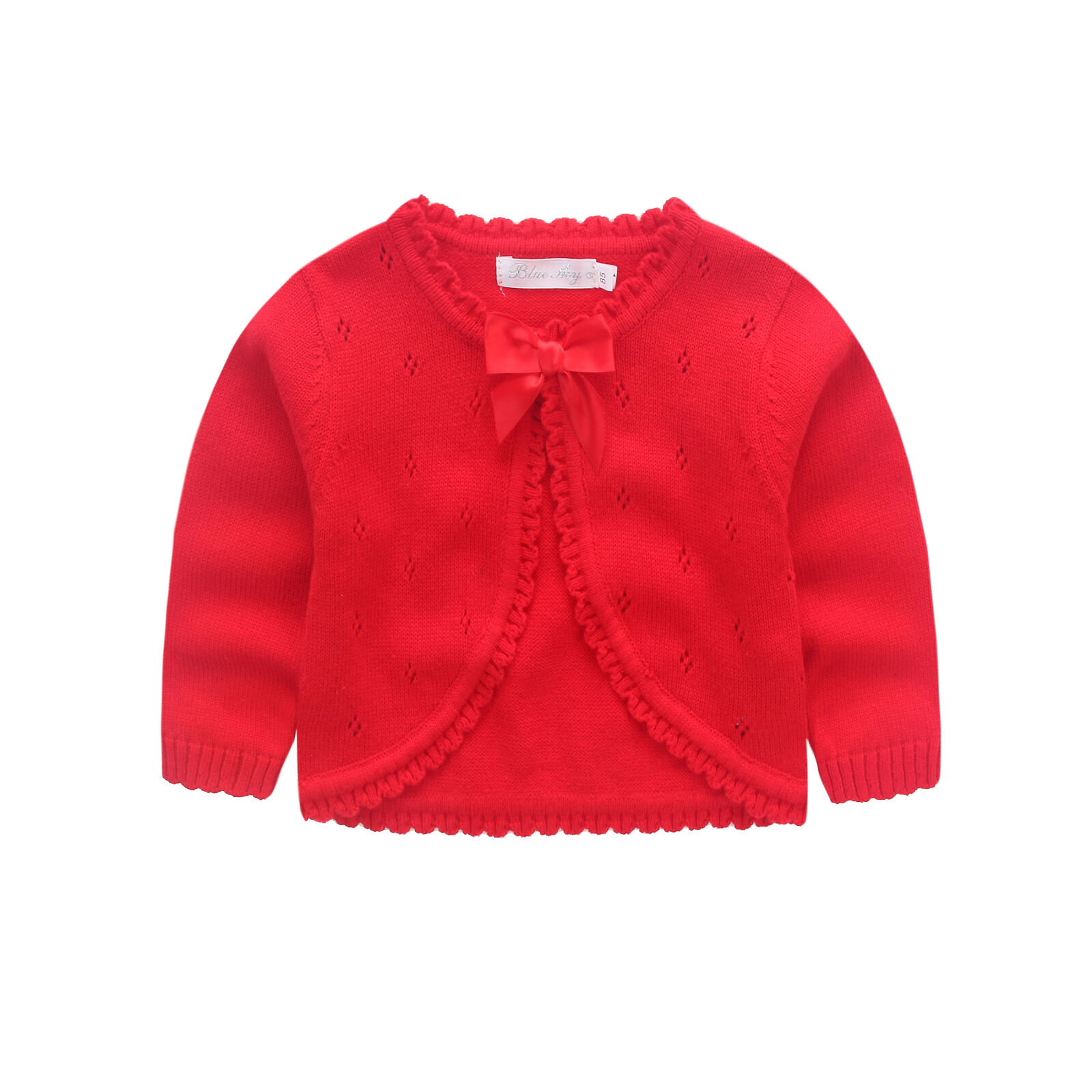 Girls Knitted Cardigan Red 3/6M-12 | BLUESKYKIDSLAND