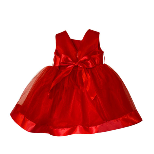 Red Satin Party Dress 3-12
