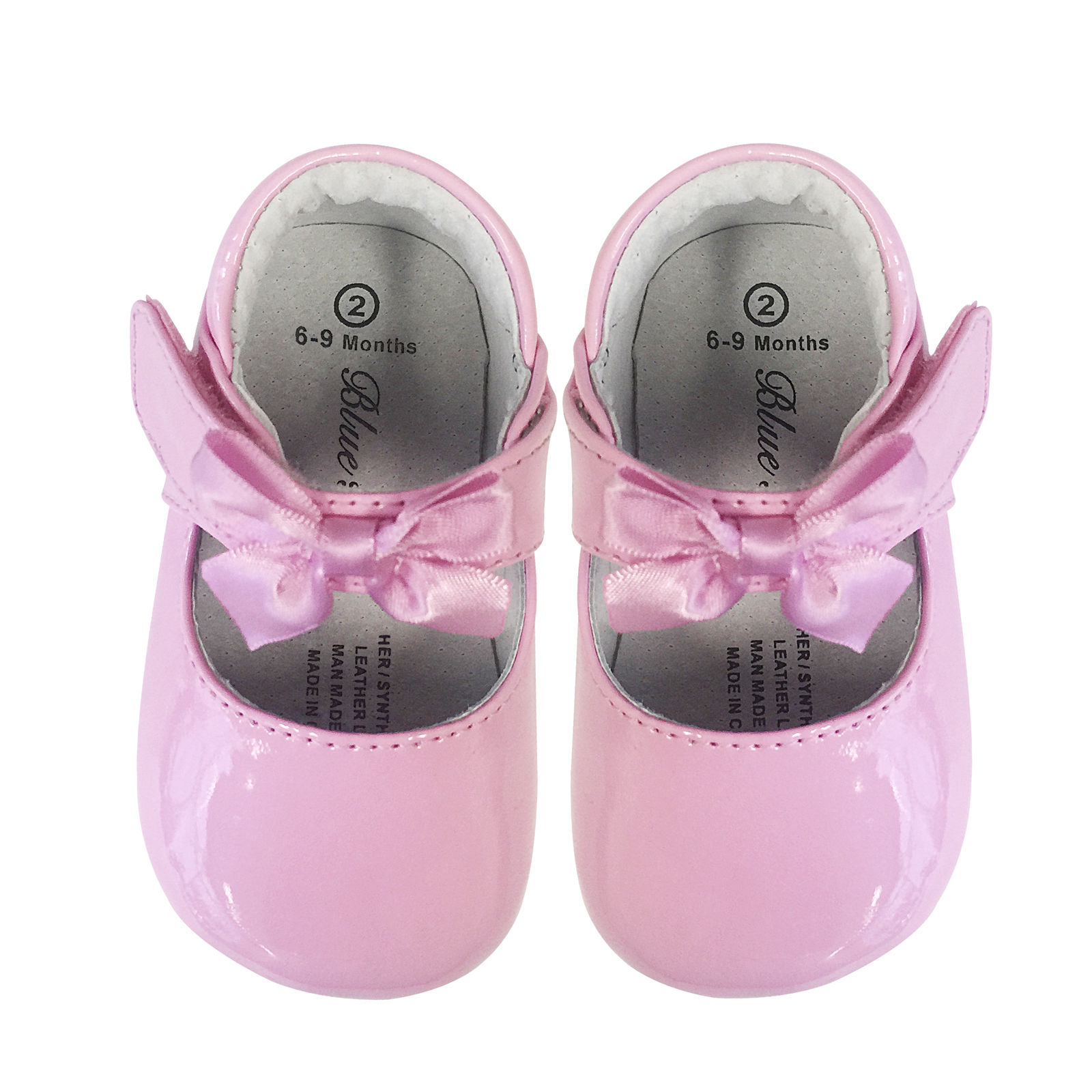 580a pink baby girls pre walker shoes shiny bow pink baby girls