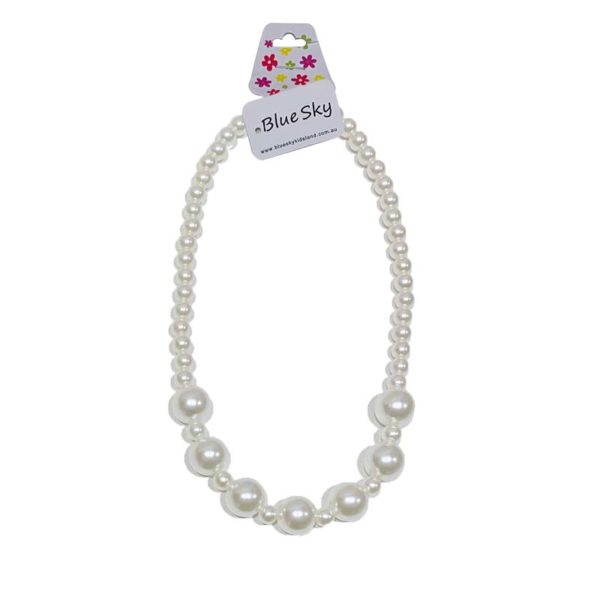 Girl's Elastic Faux Pearl Necklace