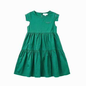Emerald Green Cotton Tiered Dress Size 4-12Yrs