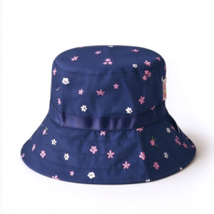 Navy Floral Cotton Bucket Hat Size 1Yr Only